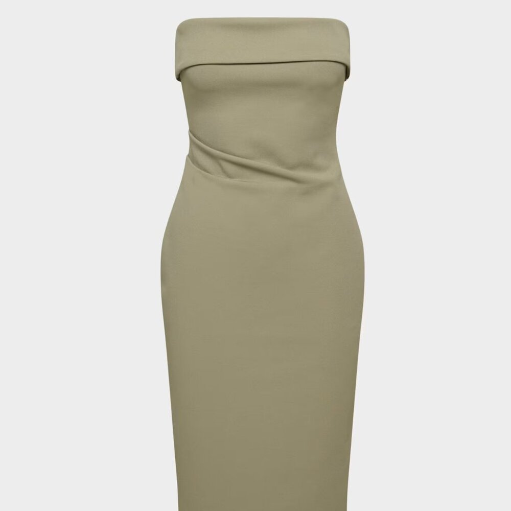 Babaton FigureKnit™ Eyecatcher Dress | Limited Edition — Sundried Olive